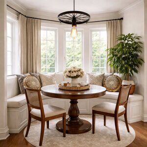 Wagon Wheel Chandelier for a Rustic Farmhouse Look - Single Bulb - Black